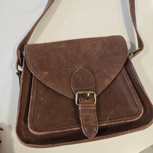 JOYN Brown Leather Crossbody Bag *FAIRTRADE*